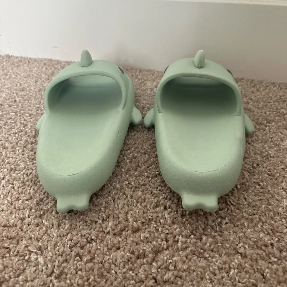 Green Shark Slippers